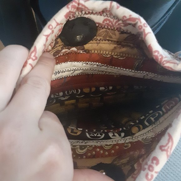 Upcycled crossbody purse/ bag- brand new. Made in Ontario - Picture 4 of 5